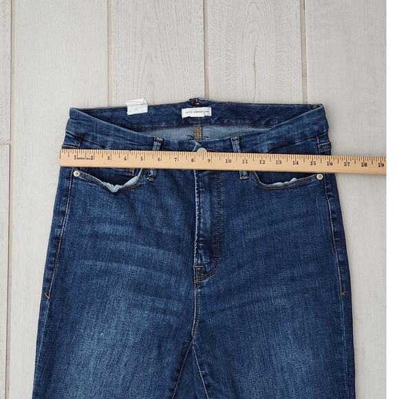 Good American Juniors Women's Size 15 Dark High Rise Skinny Pants Cotton Stretch - Picture 7 of 7